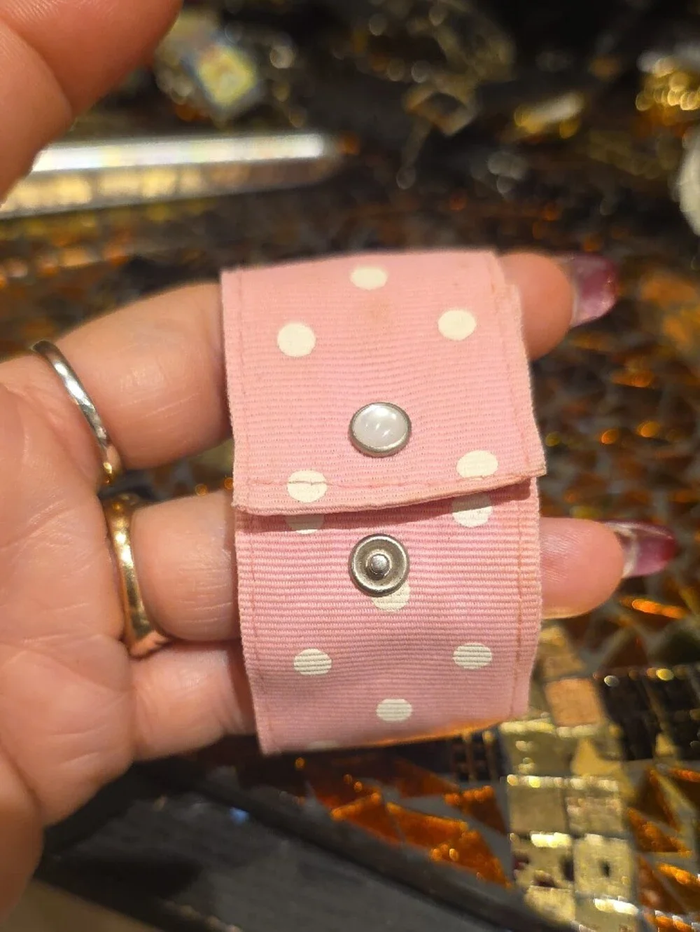 Kessaris Pink Polka Dot Kids Watch